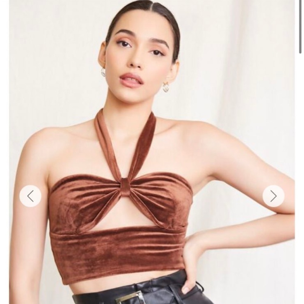 Forever 21 Velvet Halter Top